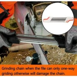 Affilacatene Per Motosega 2 In 1 Strumenti Per Smerigliatrice Per Affilare Le Lime Facili Per STIHL, Lima E Lima Per Calibro Di Profondità In Uno Strumento Ergonomico (bianco E Arancione) -Diserbo Forniture Negozio 92580173 3