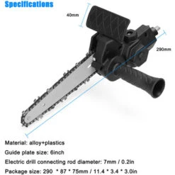Trapano Elettrico Da 6 Pollici Modificato In Accessorio Per Motosega Elettrica Accessorio Per Motoseghe Elettriche Pratico Set Di Strumenti Di Modifica Utensile Da Taglio Per La Lavorazione Del Legno -Diserbo Forniture Negozio 93429680 5