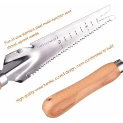 Sarchiatore Manuale In Acciaio Inossidabile Con Manico In Legno 33,5 Cm X 3 Cm Sarchiatore Manuale Da Giardino -Diserbo Forniture Negozio 93931090 3