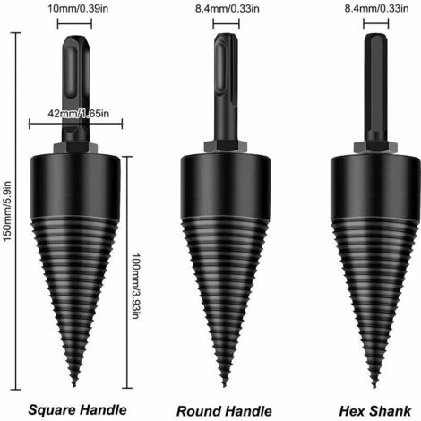 Spaccalegna, Punta Da Trapano Per Spaccalegna Da 42 Mm Spaccalegna Per Legno Punta Da Trapano Per Spaccalegna Per Trapano Per Impieghi Gravosi Acciaio Ad Alta Velocità Con 3 Manici E Guanti 2 Spaccalegna, Punta Da Trapano Per Spaccalegna Da 42 Mm Spaccalegna Per Legno Punta Da Trapano Per Spaccalegna Per Trapano Per Impieghi Gravosi Acciaio Ad Alta Velocità Con 3 Manici E Guanti - immagine 2