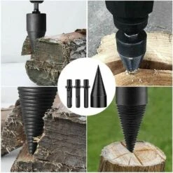 Spaccalegna, Punta Da Trapano Per Spaccalegna Da 42 Mm Spaccalegna Per Legno Punta Da Trapano Per Spaccalegna Per Trapano Per Impieghi Gravosi Acciaio Ad Alta Velocità Con 3 Manici E Guanti -Diserbo Forniture Negozio 94168484 4