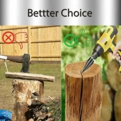 Riscaldatore Per Trapano Con Attacco Per Spaccalegna GTA, Spaccalegna Per Trapano, Spaccalegna, Spaccalegna Per Trapano, Può Tagliare Tronchi, Impugnatura Quadrata Da 32 Mm, Albero Tondo E Codolo Esag -Diserbo Forniture Negozio 95744284 3