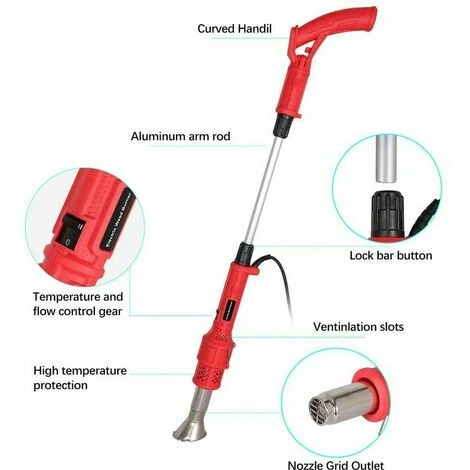 Bruciatore Elettrico Per Erbacce, Bruciatore Per Erbacce Con Ugello Per Bruciare Erba E Carbone Bastoncino Termico Per Erbacce 2 In 1, Fino A 650 ℃ Potente Strumento Per Uccidere Le Erbacce 2 Bruciatore Elettrico Per Erbacce, Bruciatore Per Erbacce Con Ugello Per Bruciare Erba E Carbone Bastoncino Termico Per Erbacce 2 In 1, Fino A 650 ℃ Potente Strumento Per Uccidere Le Erbacce - immagine 2