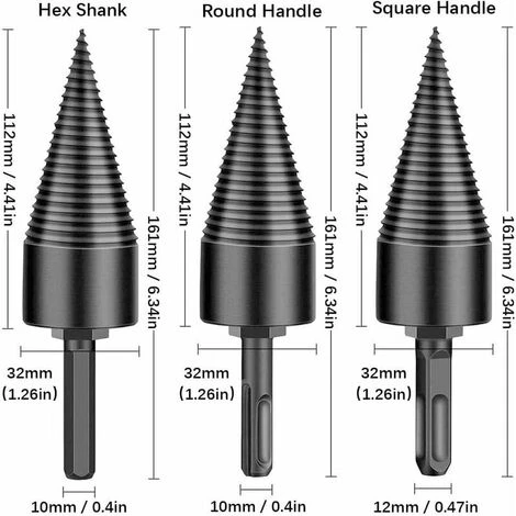 Splitter Legno Conico Per Il Legno Trapano E Legno ITesatura Legno Legno Legno Splitter Ad Alta Velocità Da 42mm A 16 Cm 2 Splitter Legno Conico Per Il Legno Trapano E Legno ITesatura Legno Legno Legno Splitter Ad Alta Velocità Da 42mm A 16 Cm - immagine 2