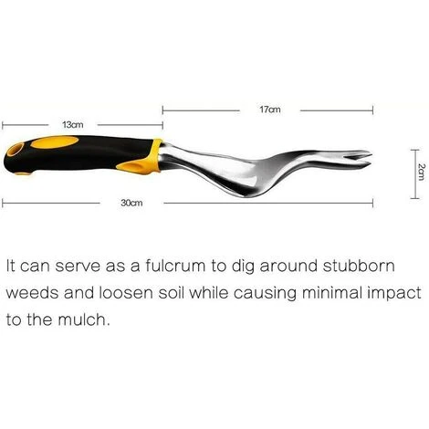 Sarchiatore Da Giardino Impugnatura Ergonomica In Lega Di Alluminio Strumento Per Diserbo Per Rimuovere Denti Di Leone, Cardi E Altre Erbacce 2 Sarchiatore Da Giardino Impugnatura Ergonomica In Lega Di Alluminio Strumento Per Diserbo Per Rimuovere Denti Di Leone, Cardi E Altre Erbacce - immagine 2