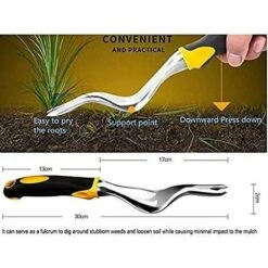 Sarchiatore Da Giardino Impugnatura Ergonomica In Lega Di Alluminio Strumento Per Diserbo Per Rimuovere Denti Di Leone, Cardi E Altre Erbacce 7 Sarchiatore Da Giardino Impugnatura Ergonomica In Lega Di Alluminio Strumento Per Diserbo Per Rimuovere Denti Di Leone, Cardi E Altre Erbacce -Diserbo Forniture Negozio 97875918 3