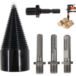 Punta Da Trapano Per Spaccalegna Con 4 Codoli Multifunzione, Punta Da Trapano Pesante, Punta Da Trapano Per Spaccalegna Domestica, Punta Da Trapano Per Spaccalegna (42 Cm)