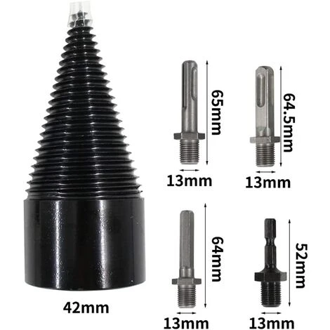 Punta Da Trapano Per Spaccalegna Con 4 Codoli Multifunzione, Punta Da Trapano Pesante, Punta Da Trapano Per Spaccalegna Domestica, Punta Da Trapano Per Spaccalegna (42 Cm) 4 Punta Da Trapano Per Spaccalegna Con 4 Codoli Multifunzione, Punta Da Trapano Pesante, Punta Da Trapano Per Spaccalegna Domestica, Punta Da Trapano Per Spaccalegna (42 Cm) - immagine 4