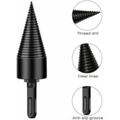 Spaccalegna, Coni Spaccalegna, Viti Multifunzionali, Punte Coniche Per Spaccare Tronchi Di Legno, Accessori Per Utensili Di Perforazione, Con 3 Manici, 42 Mm, Versailles 7 Spaccalegna, Coni Spaccalegna, Viti Multifunzionali, Punte Coniche Per Spaccare Tronchi Di Legno, Accessori Per Utensili Di Perforazione, Con 3 Manici, 42 Mm, Versailles -Diserbo Forniture Negozio 98110992 3