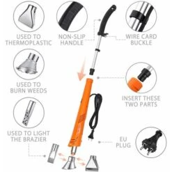2000w 230v Potente Bruciatore Elettrico Per Erbacce Da Giardino Assassino Bacchetta Ad Aria Calda Controllo Torcia Sasicare -Diserbo Forniture Negozio 98703390 4