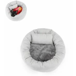 Net Red Egg Tart Nest Cat Dog Pet Kennel Crystal Soft Super Winter Warm Indoor Pet Bed Grey S