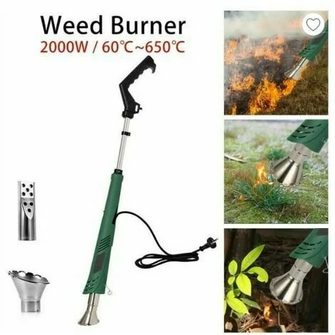 Pia Per Diserbo Elettrico 2000W Con Cavo E 2 Ugelli Bruciatore Di Erbacce Elettrico Accendino A Carbone Diserbante Bruciatore 3 In 1 Per Barbecue Da Giardino Fai Da Te 2 Pia Per Diserbo Elettrico 2000W Con Cavo E 2 Ugelli Bruciatore Di Erbacce Elettrico Accendino A Carbone Diserbante Bruciatore 3 In 1 Per Barbecue Da Giardino Fai Da Te - immagine 2